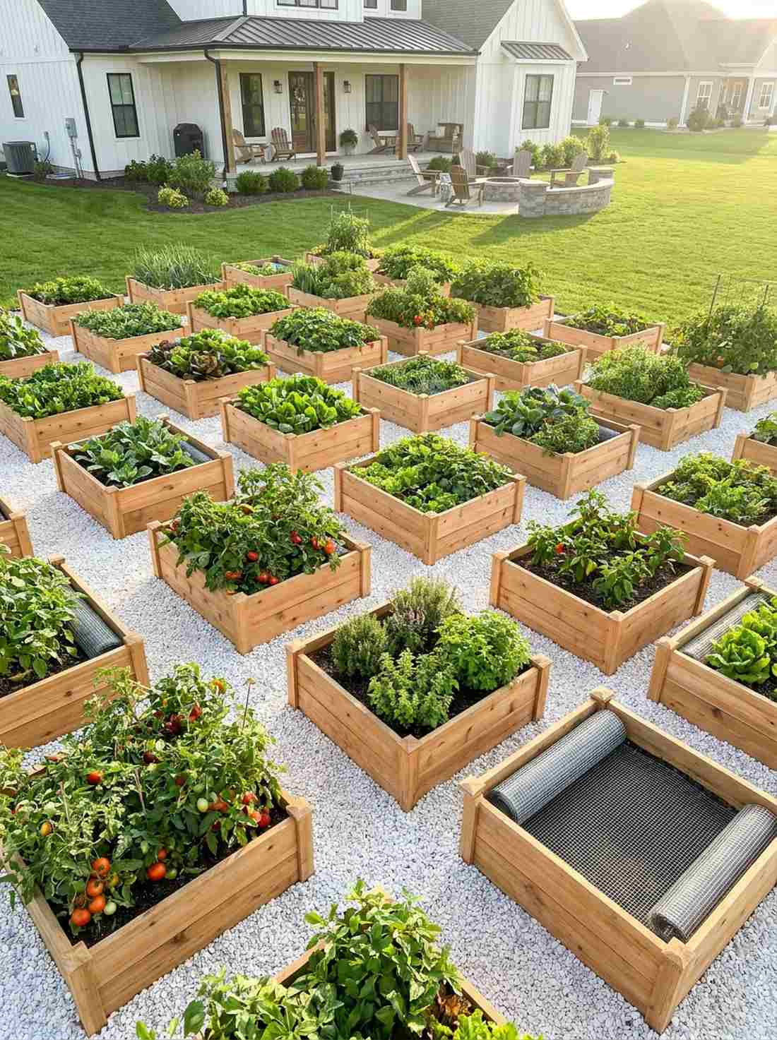 rectangular grid beds