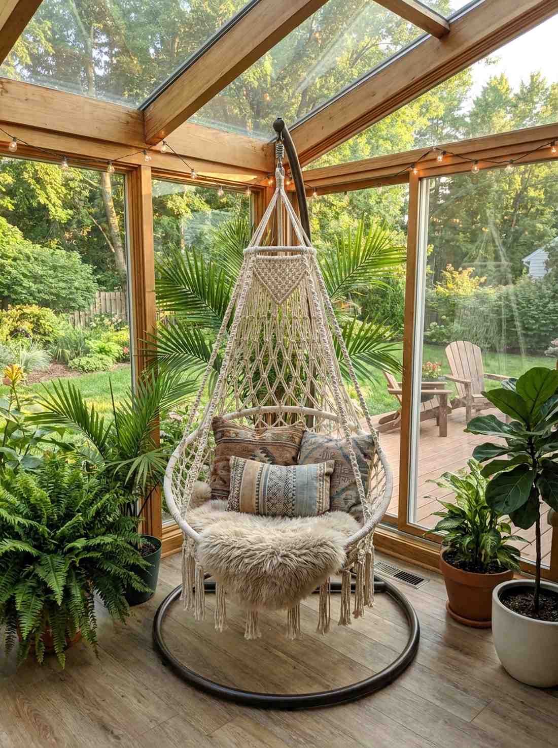 rope suspended chair