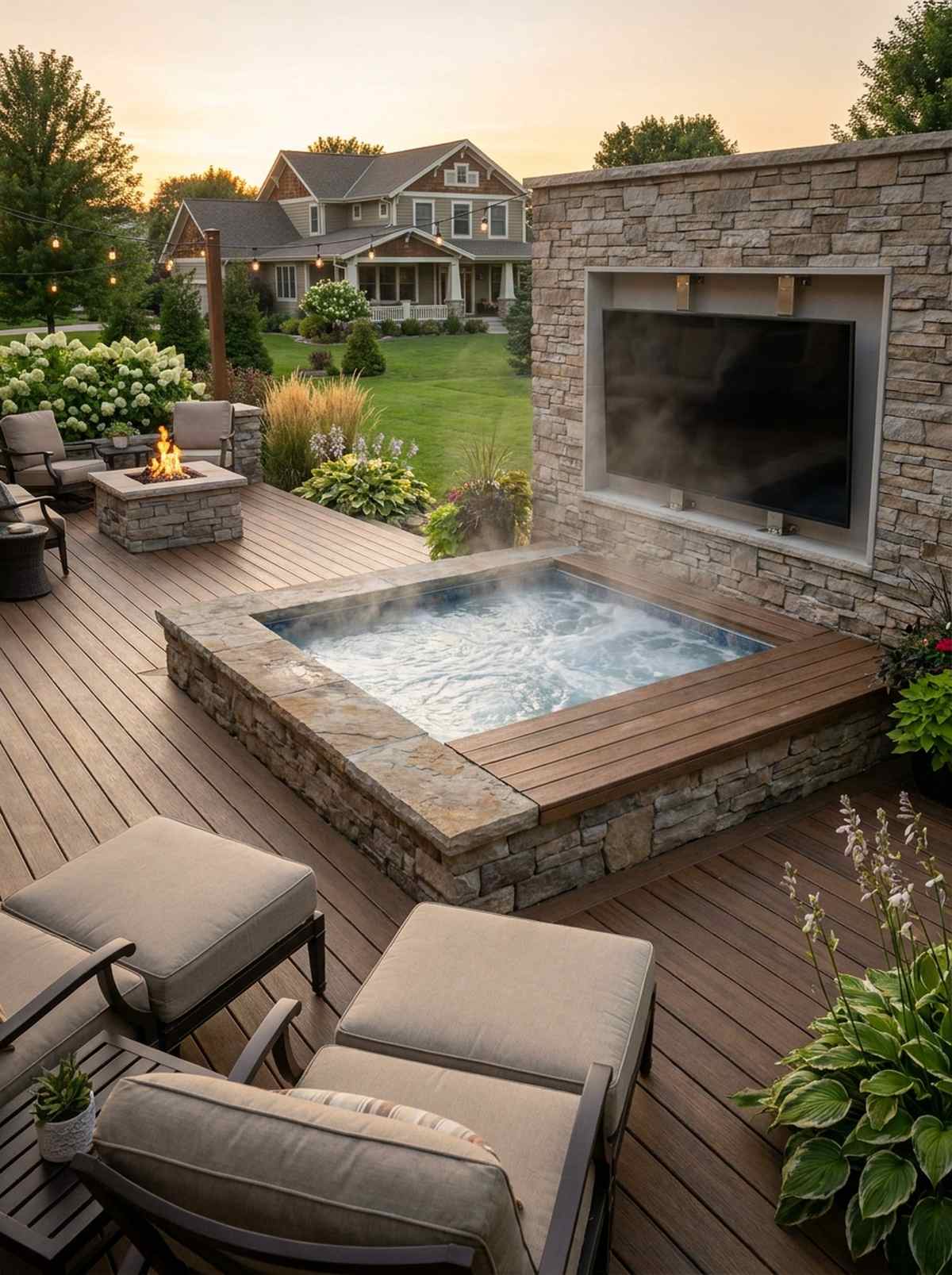spa adjacent recessed installation