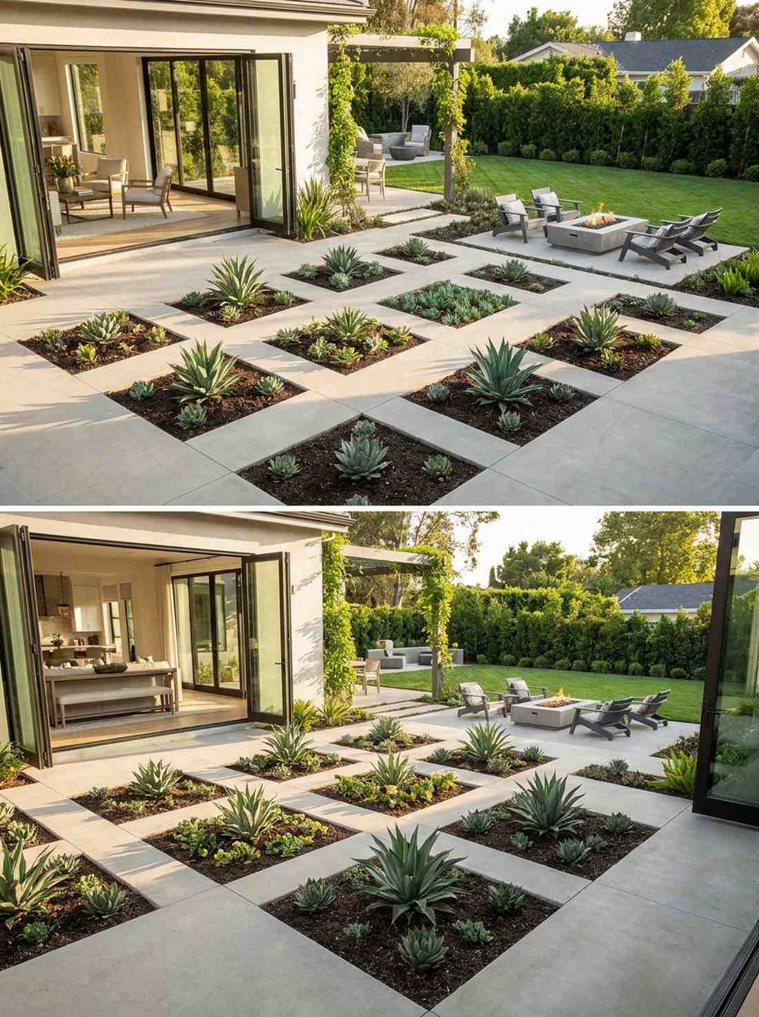 square planting grid layout
