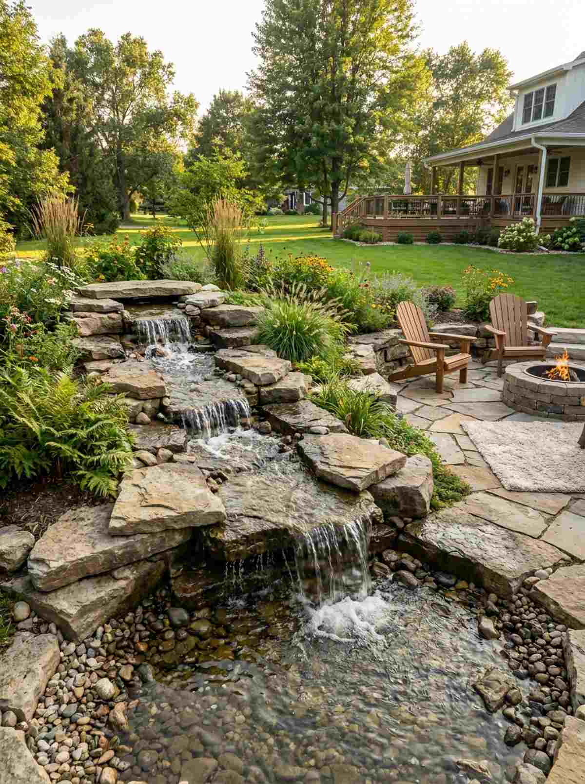 stone waterfall cascade