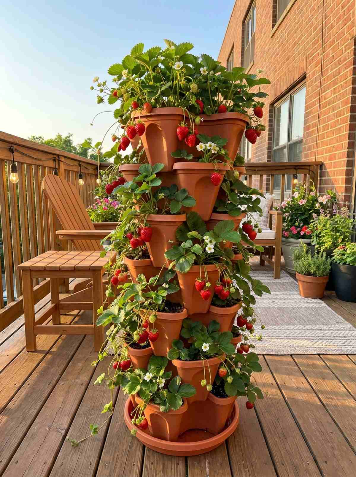 vertical strawberry tower