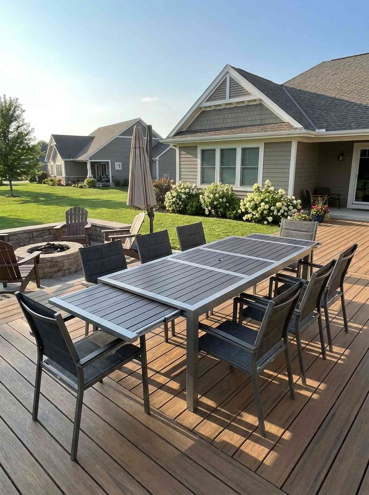 aluminum frame extendable table