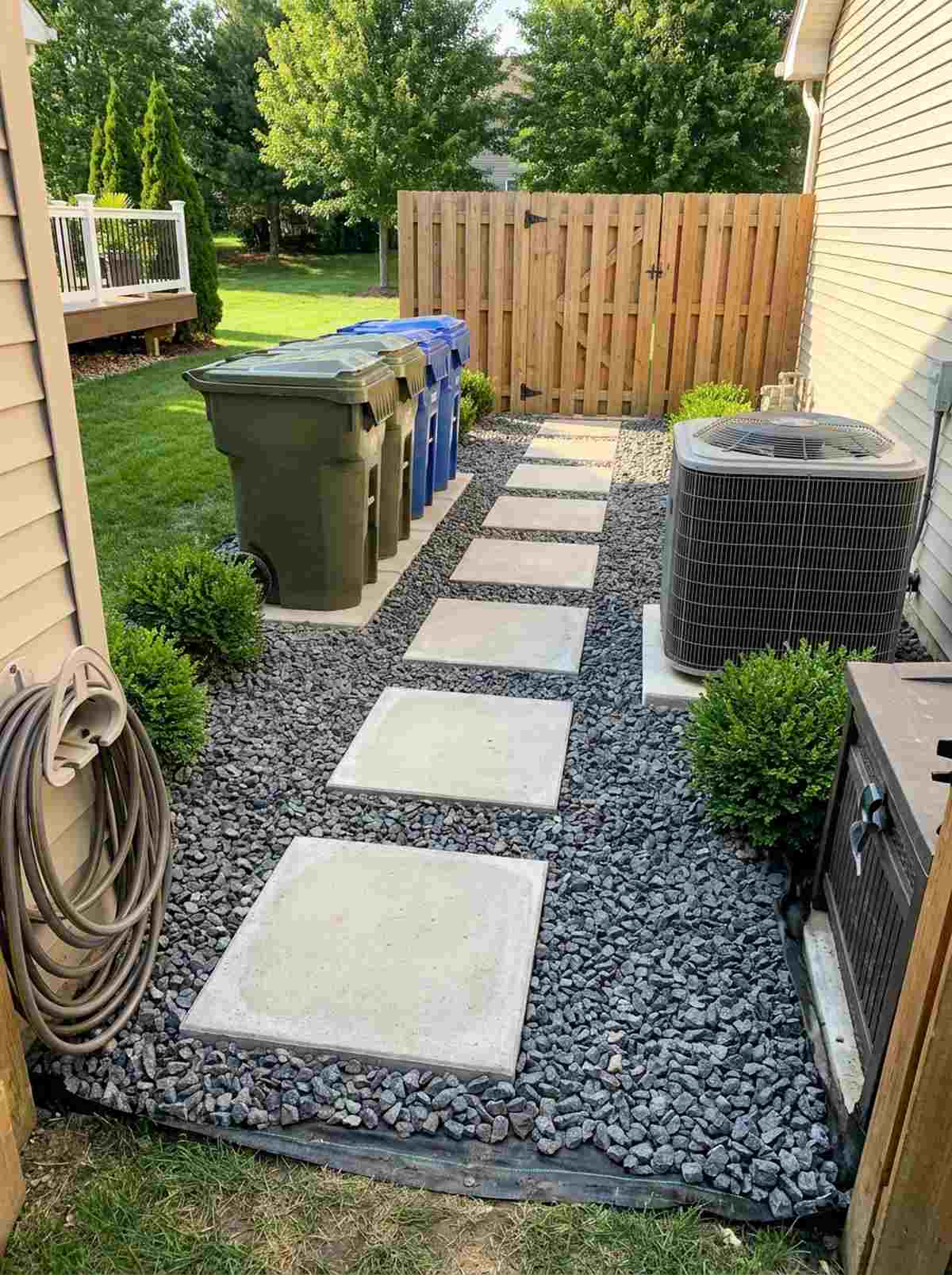 concrete steppers with crushed granite base