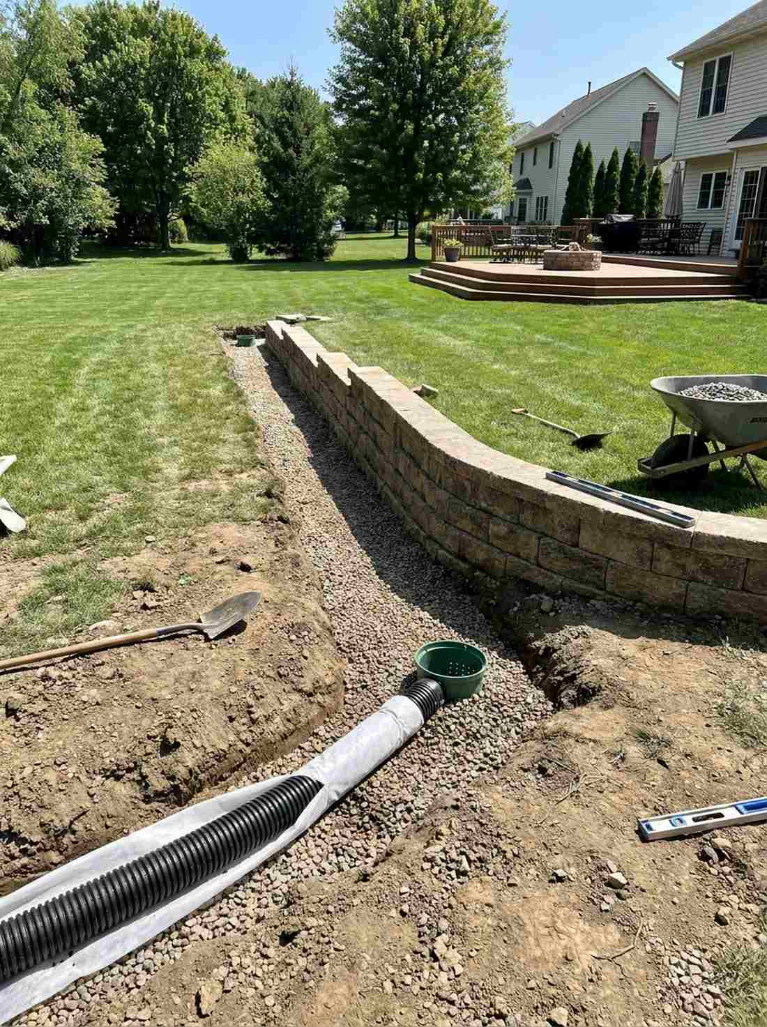 french drain integration