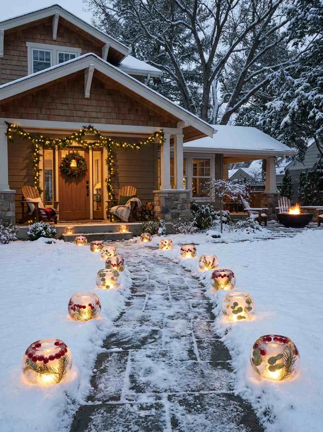 ice lanterns with embedded leds