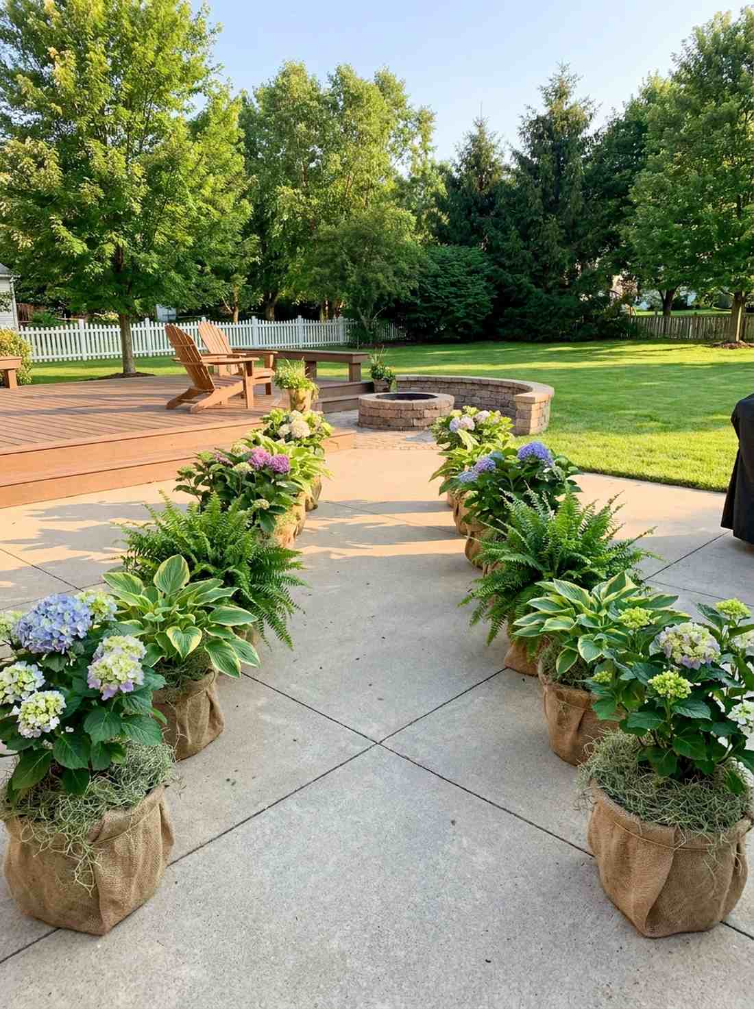 planted aisle garden look