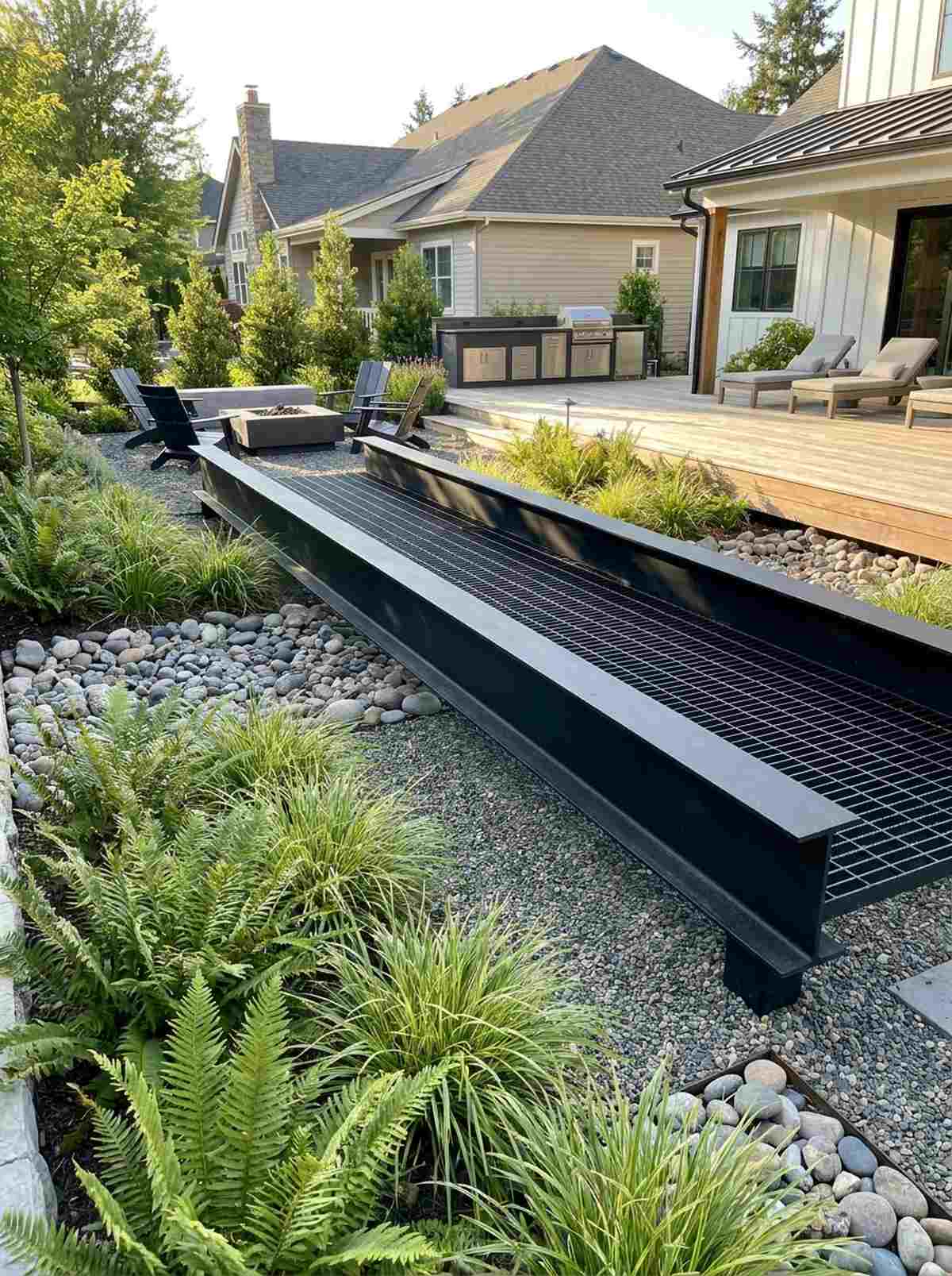 steel beam linear bridge