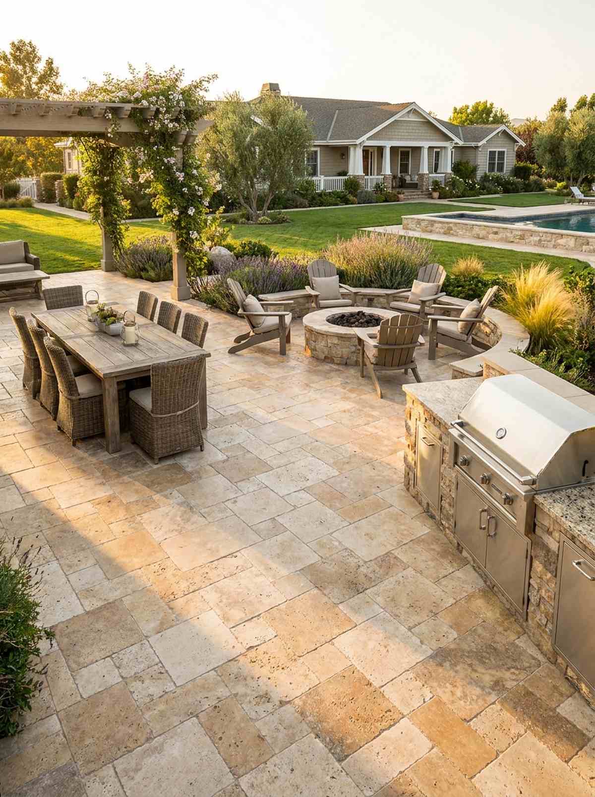travertine pavers