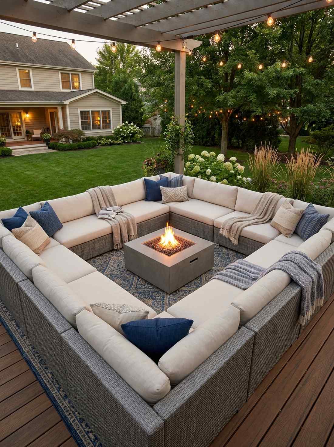 u shaped sectional lounge