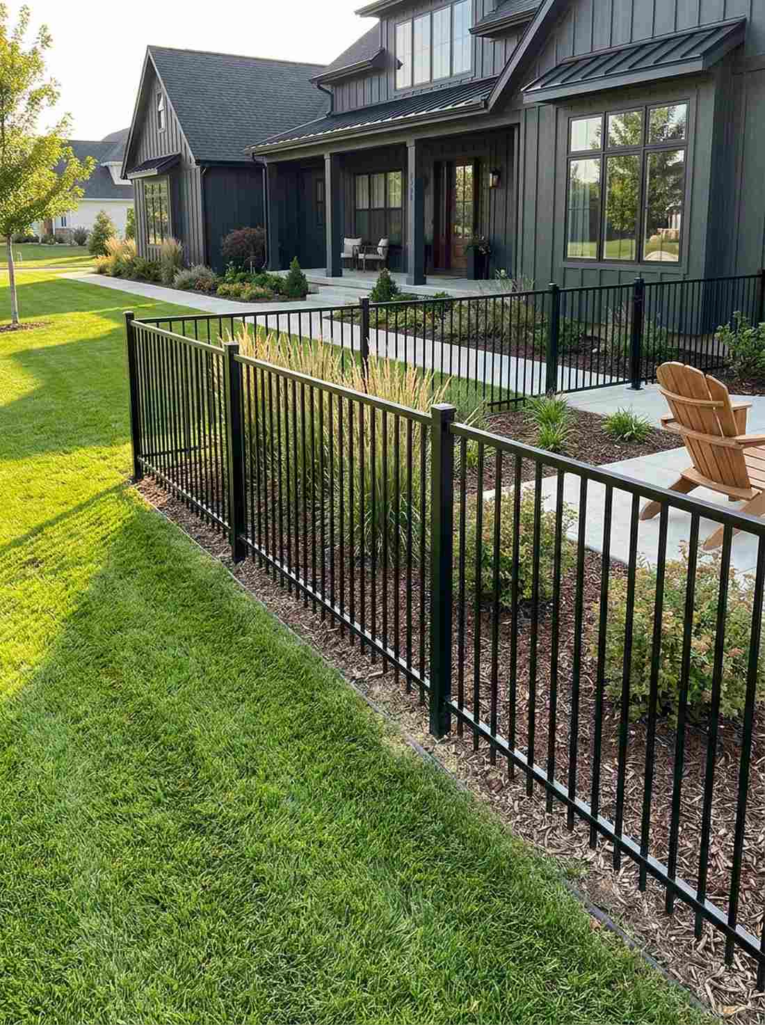 vertical steel picket screen