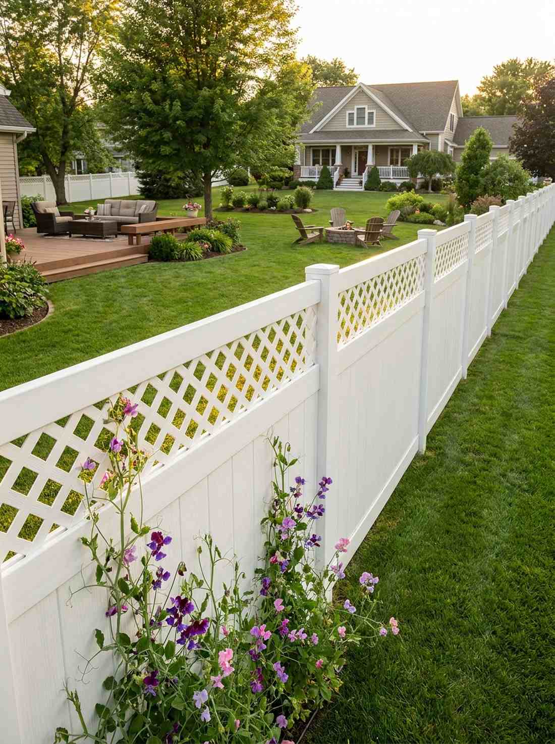 vinyl base with lattice topper