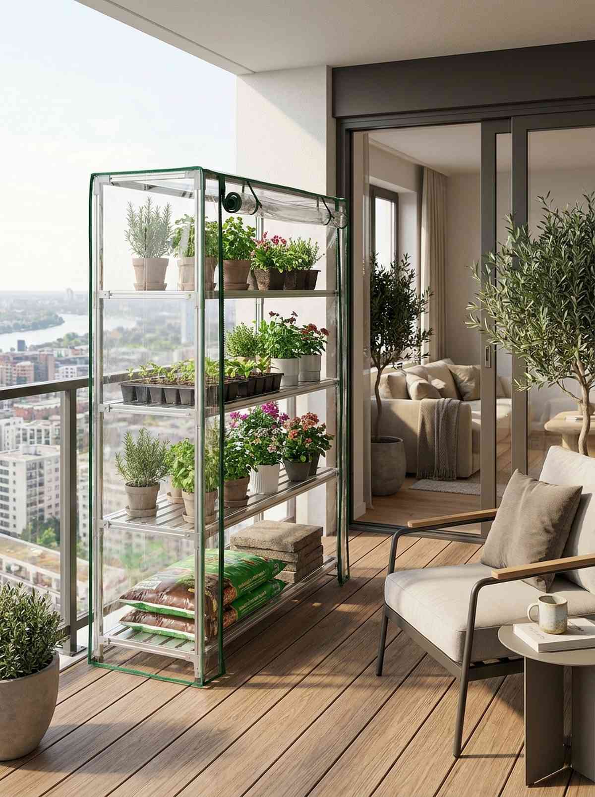 balcony mini greenhouse