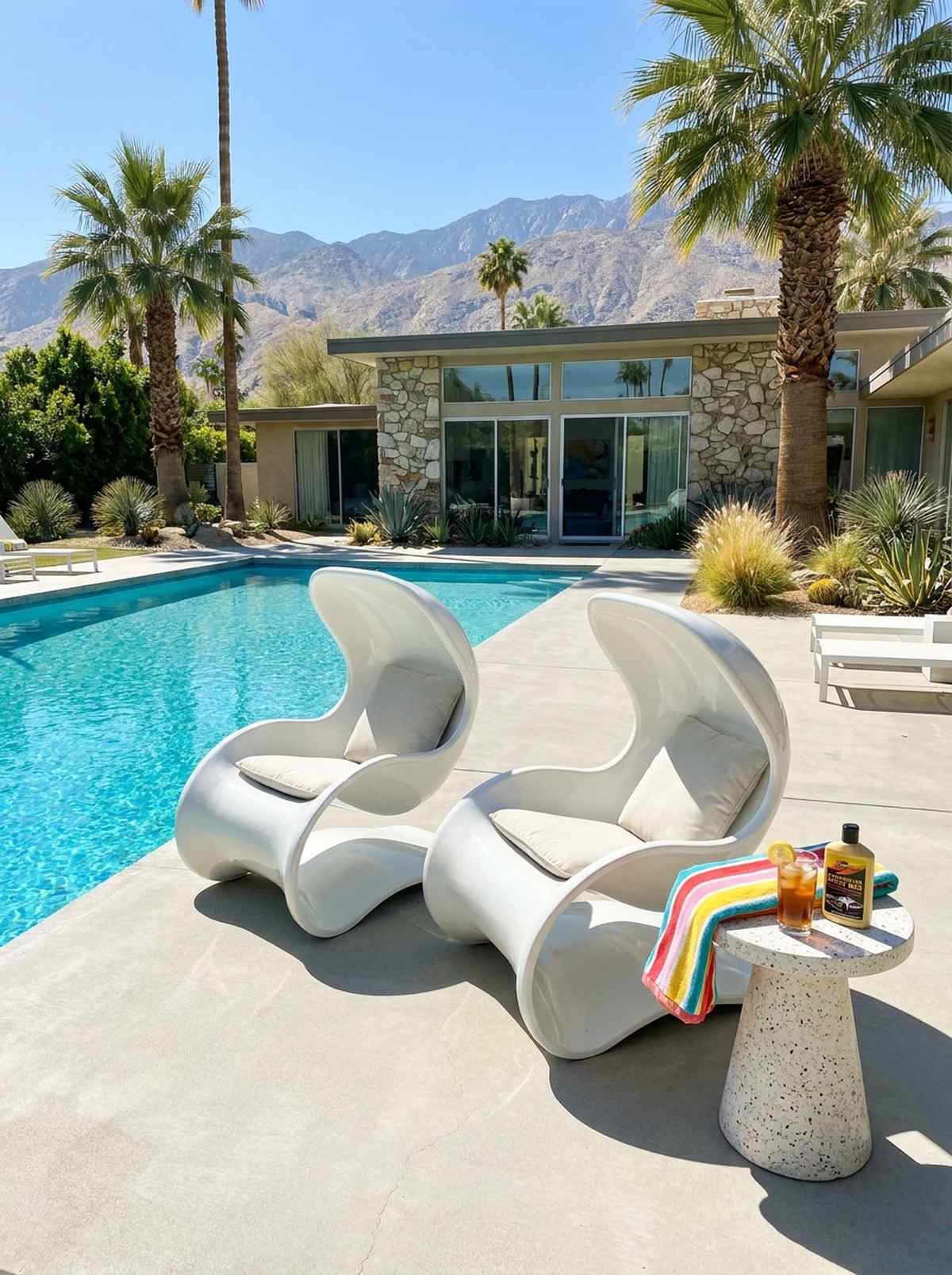 clamshell lounge chair