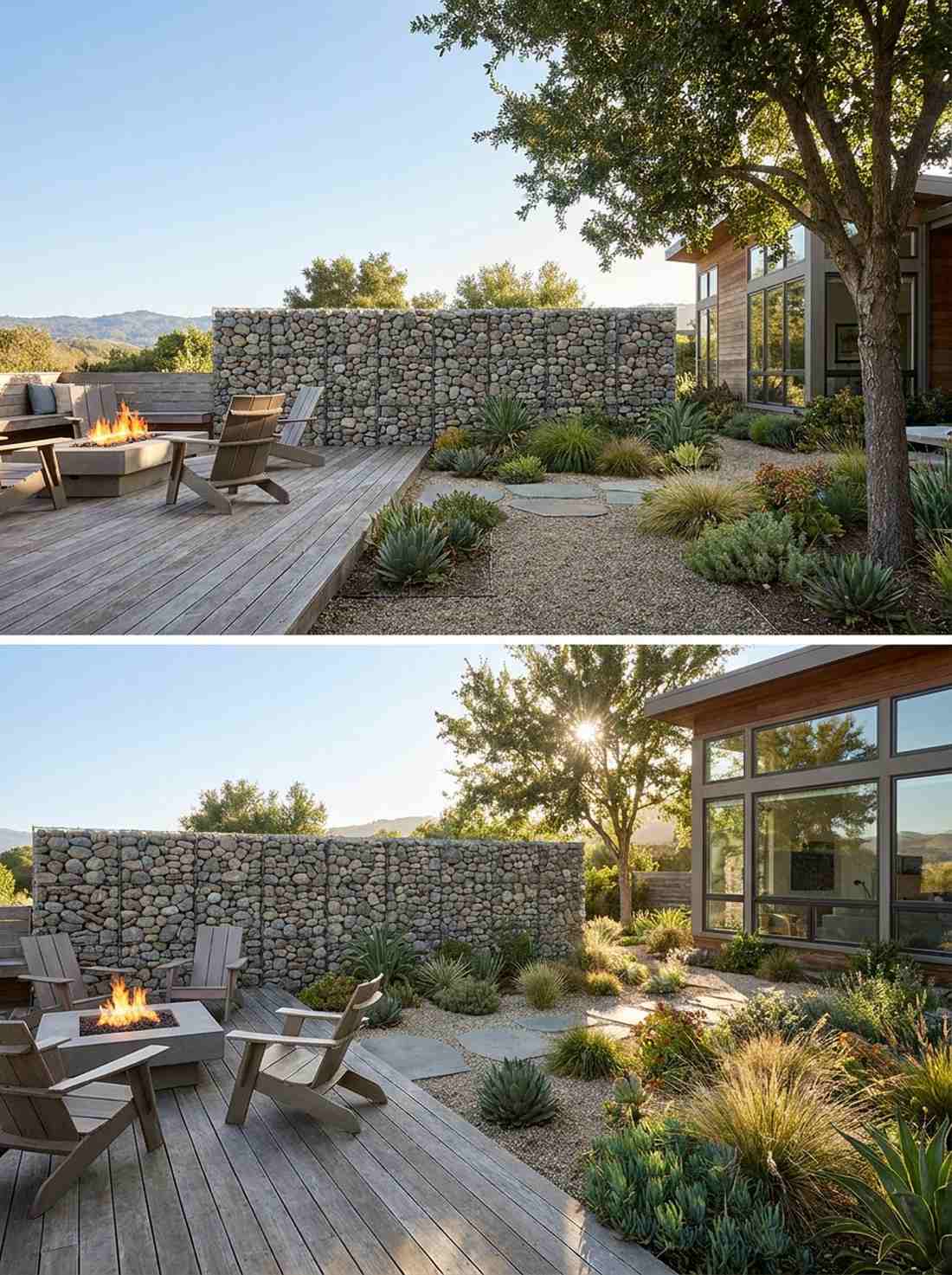 gabion stone filled walls