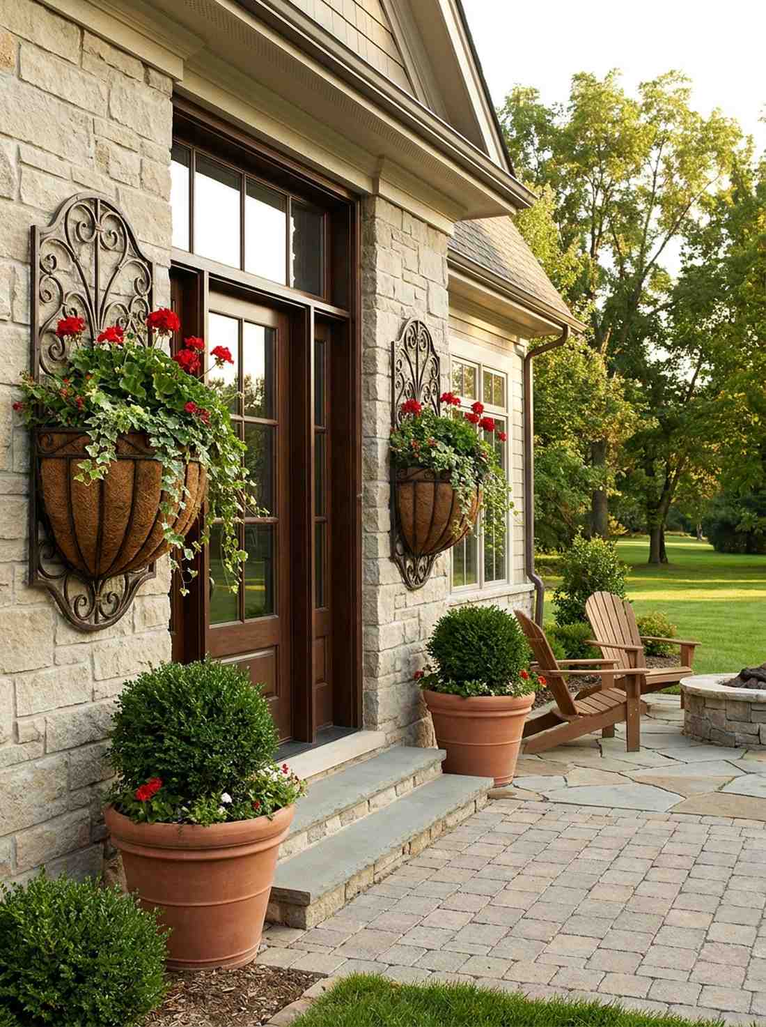 metal wall planters with decorative frames