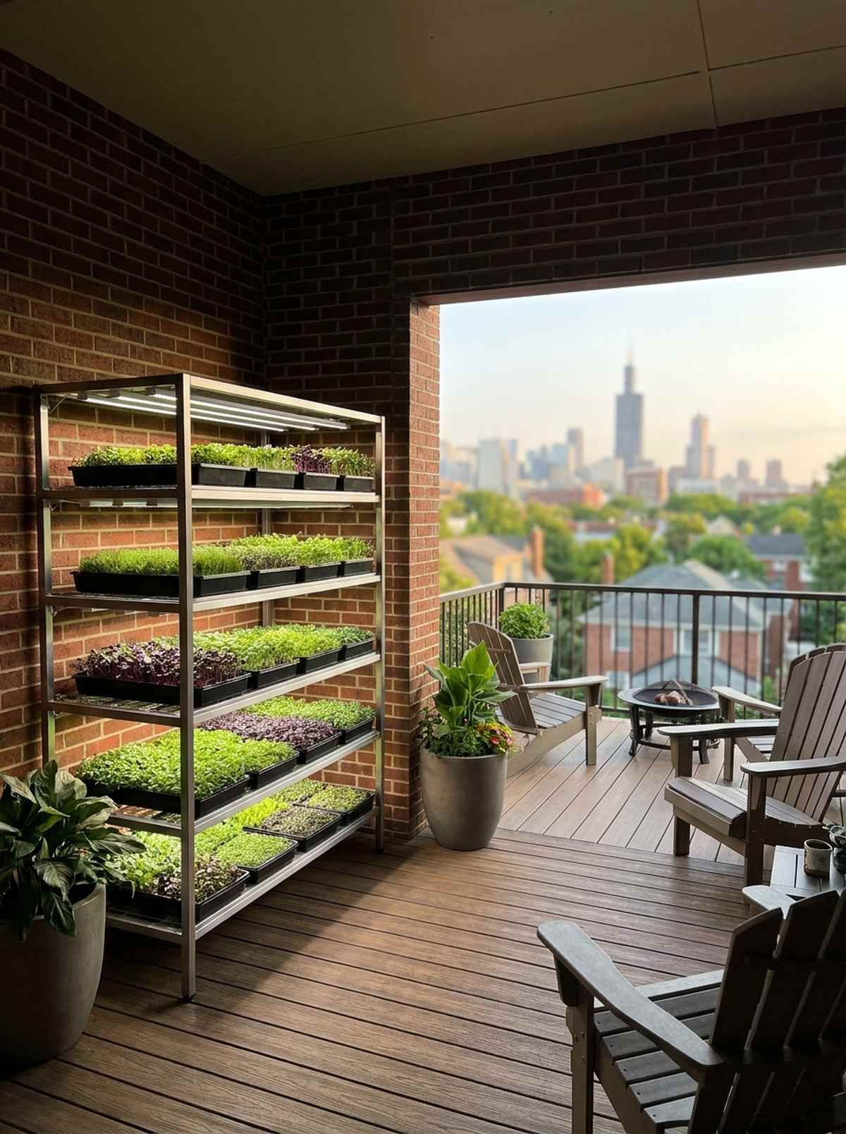 microgreens production shelf