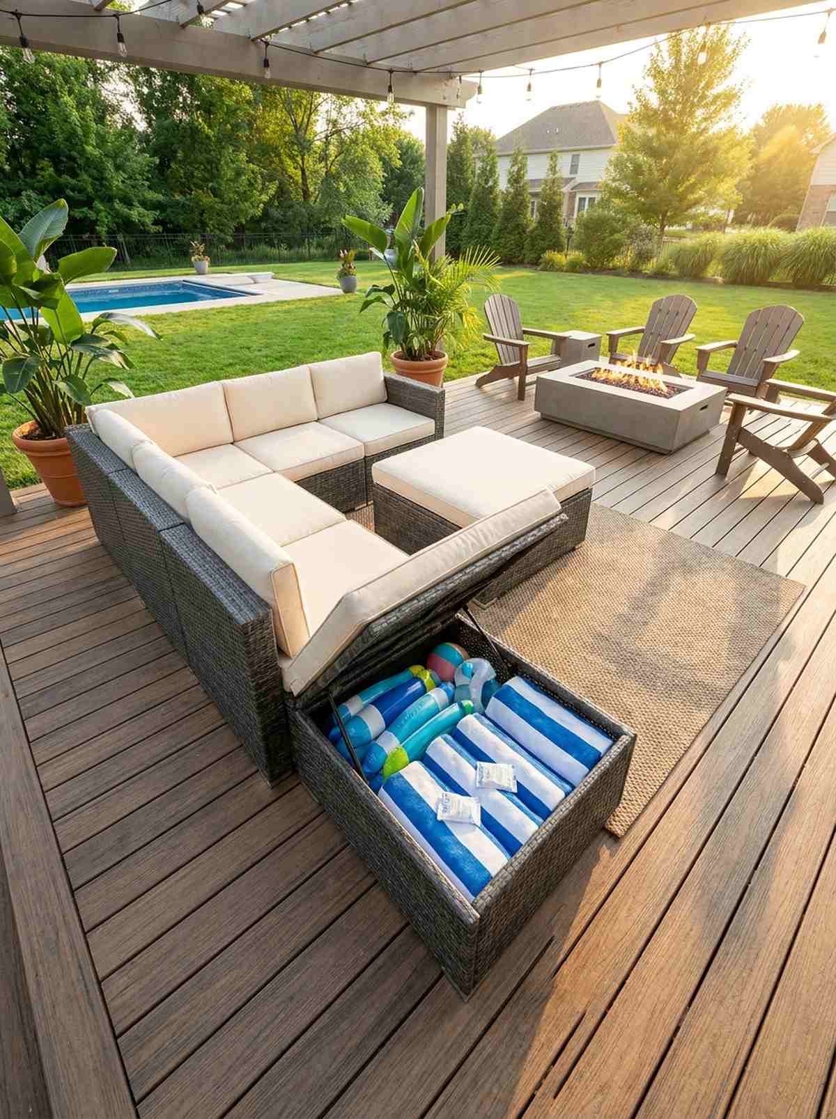 outdoor sectional with built in storage
