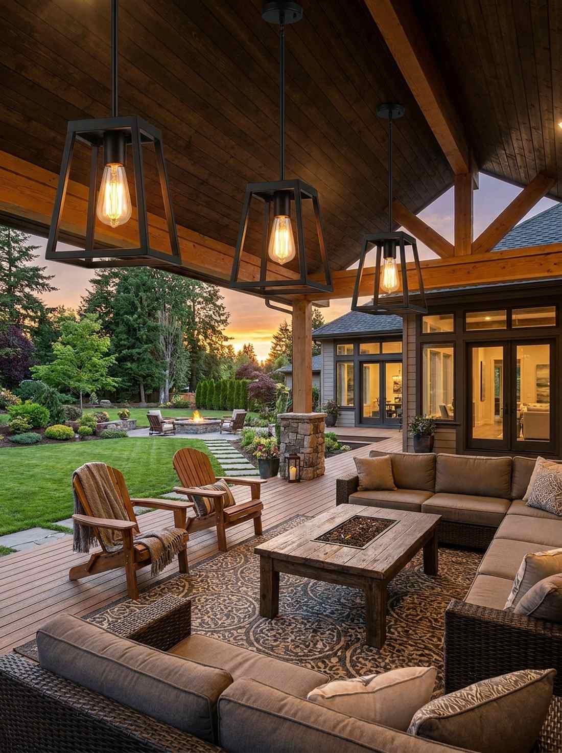 pendant lights under covered porches