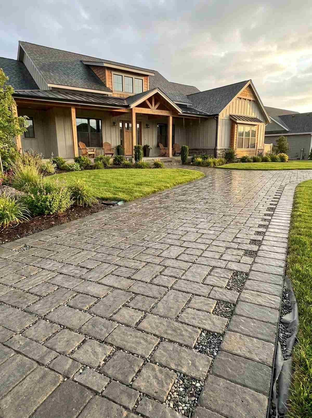 permeable pavers with open graded aggregate
