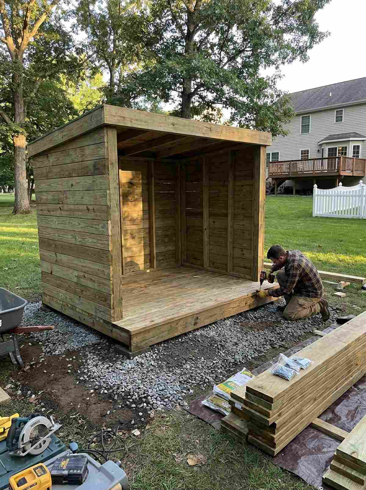 pressure treated pine shed