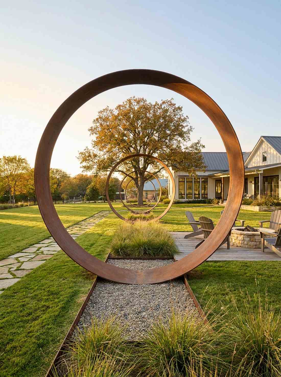 ring circle sculptures