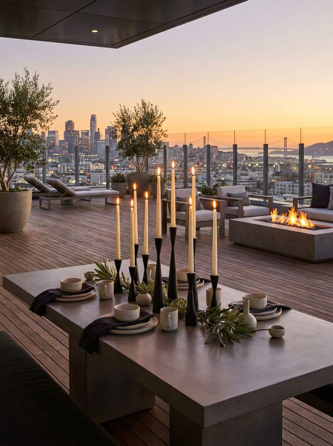 sculptural candleholder arrangements