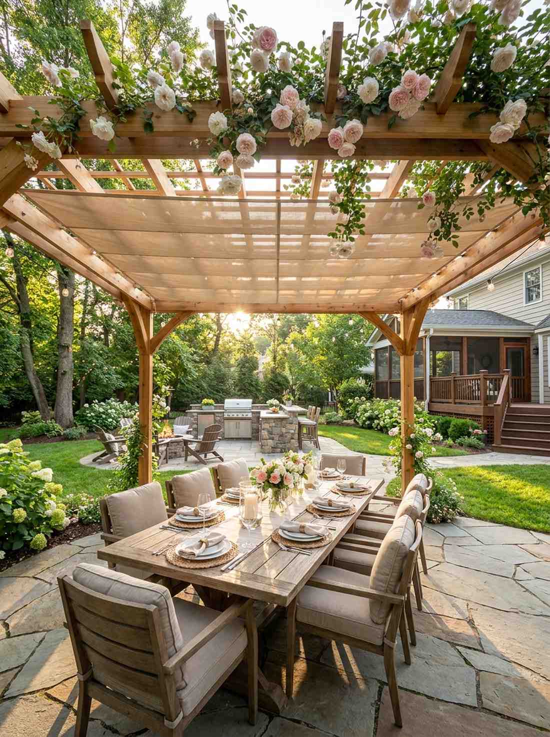 square pavilion pergola