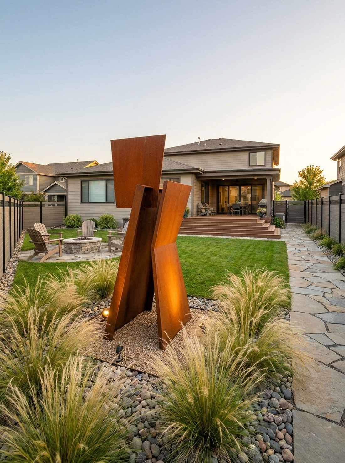 steel abstract sculpture