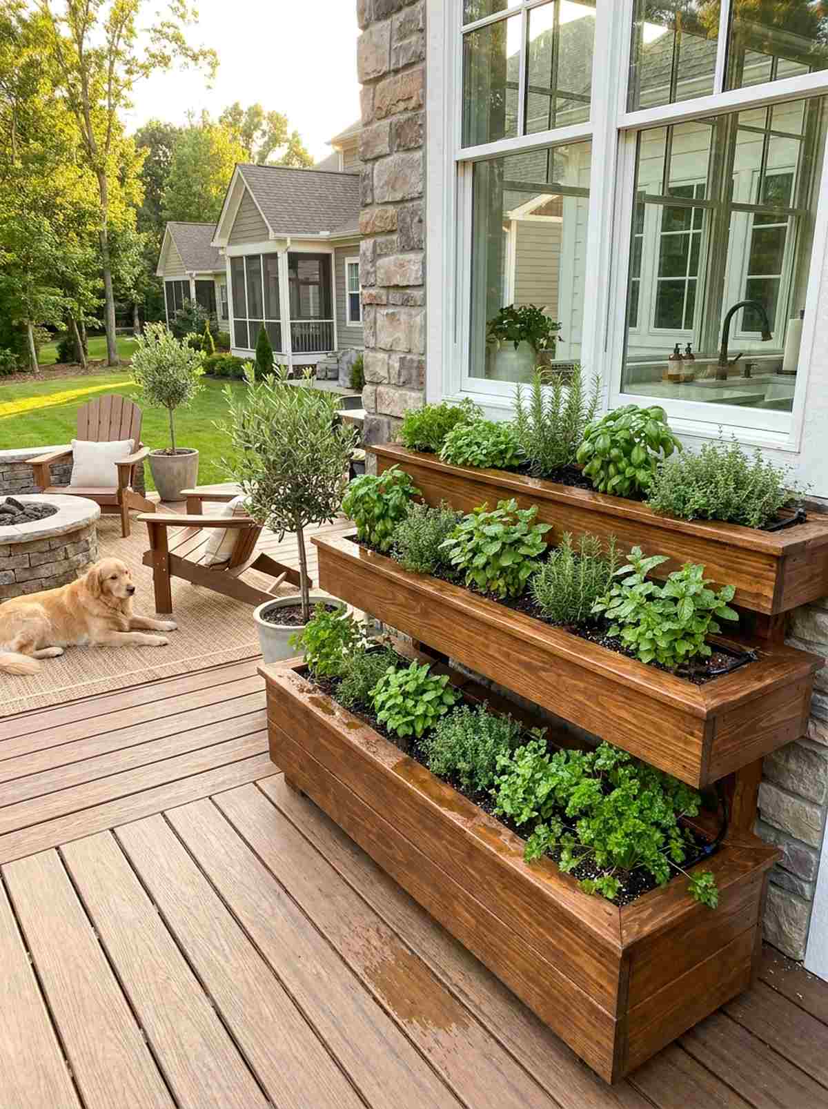tiered herb cascade