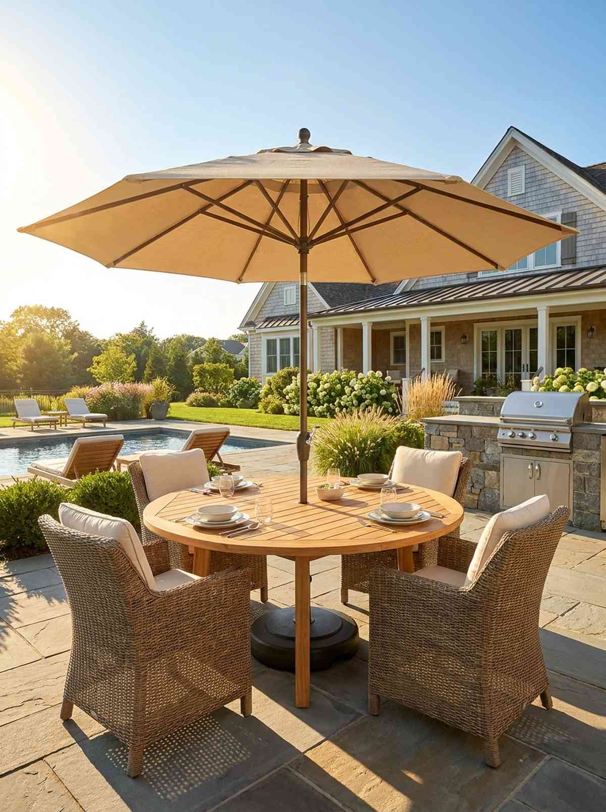 umbrella ready round table