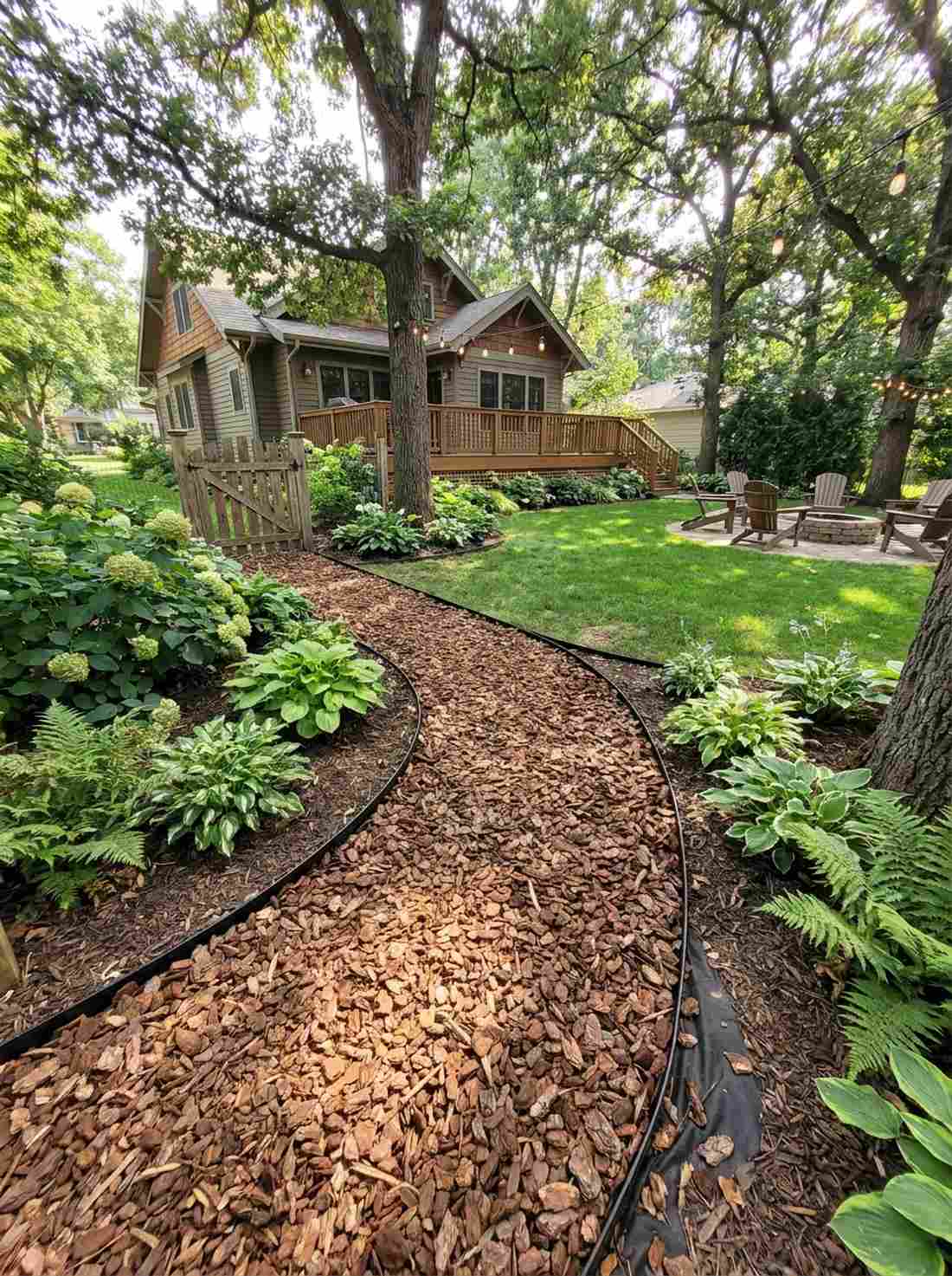 bark chip garden pathways