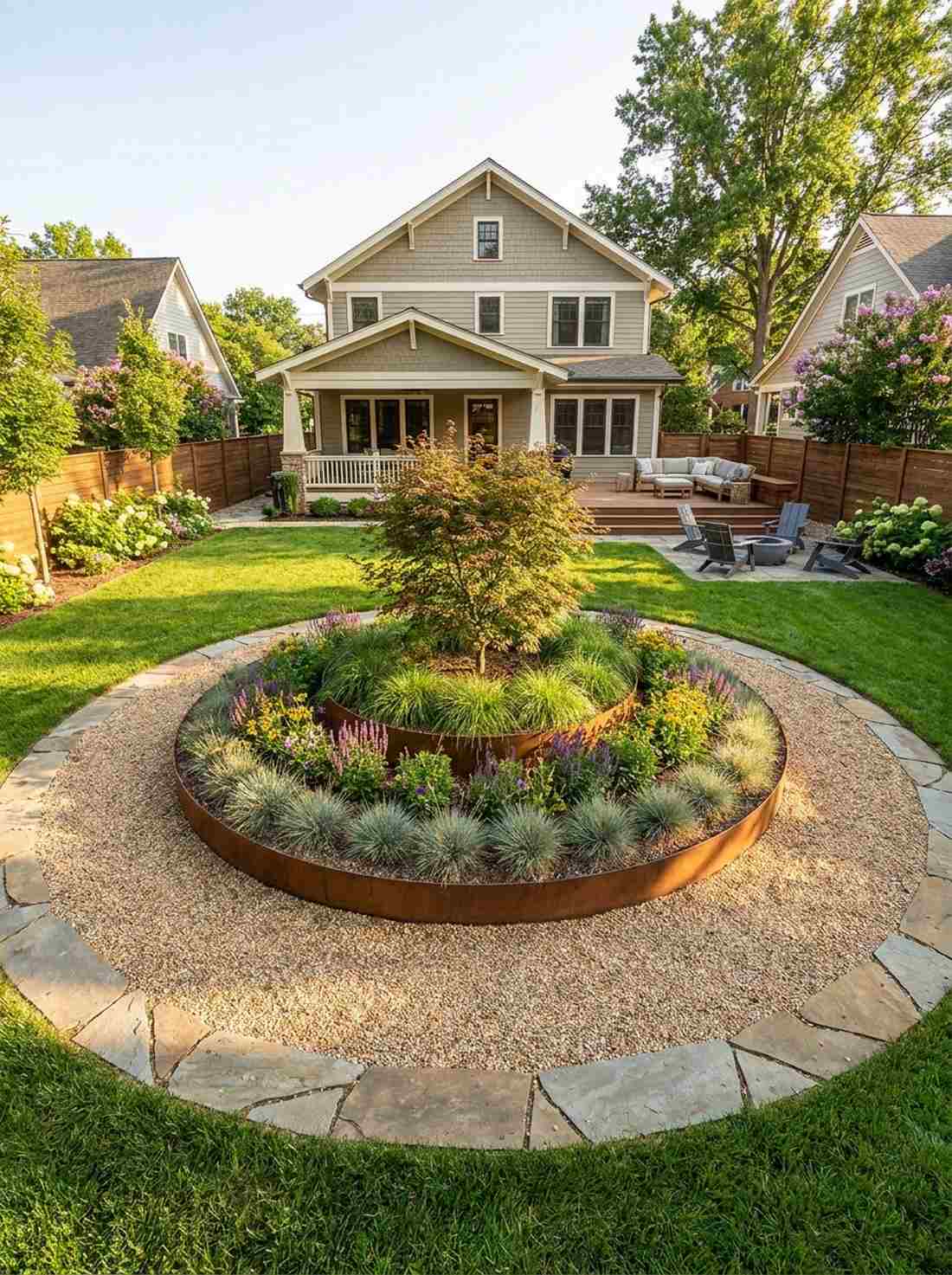 circular planting island