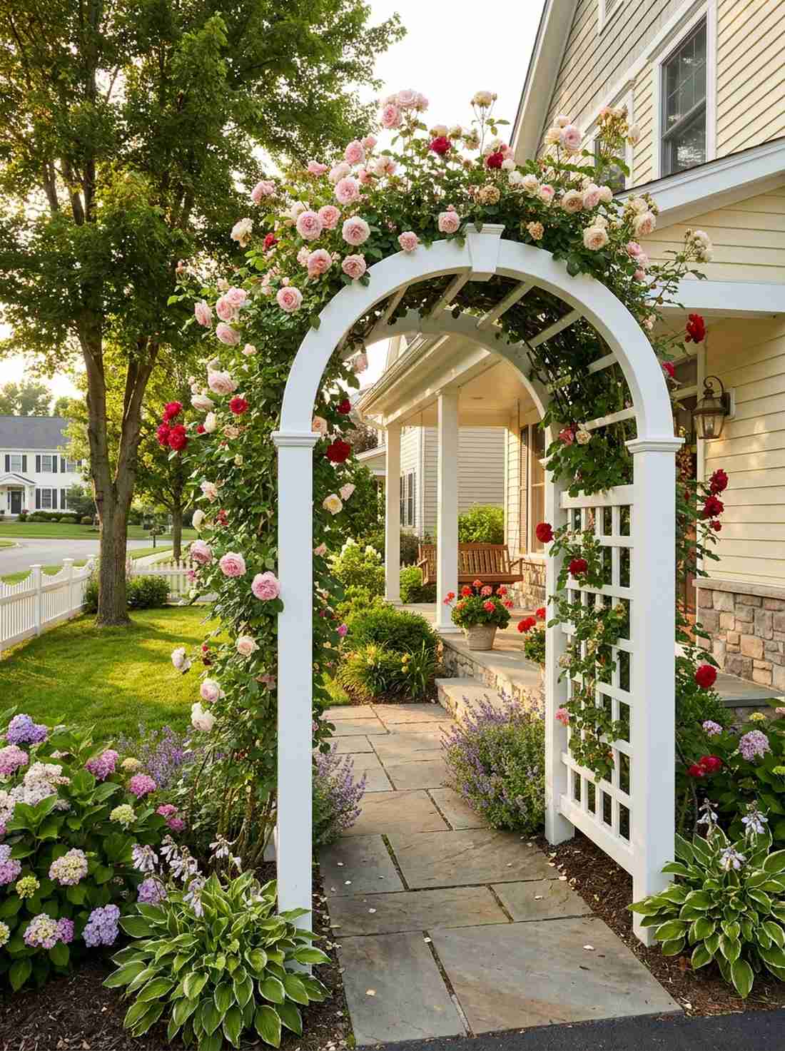 climbing rose arbor