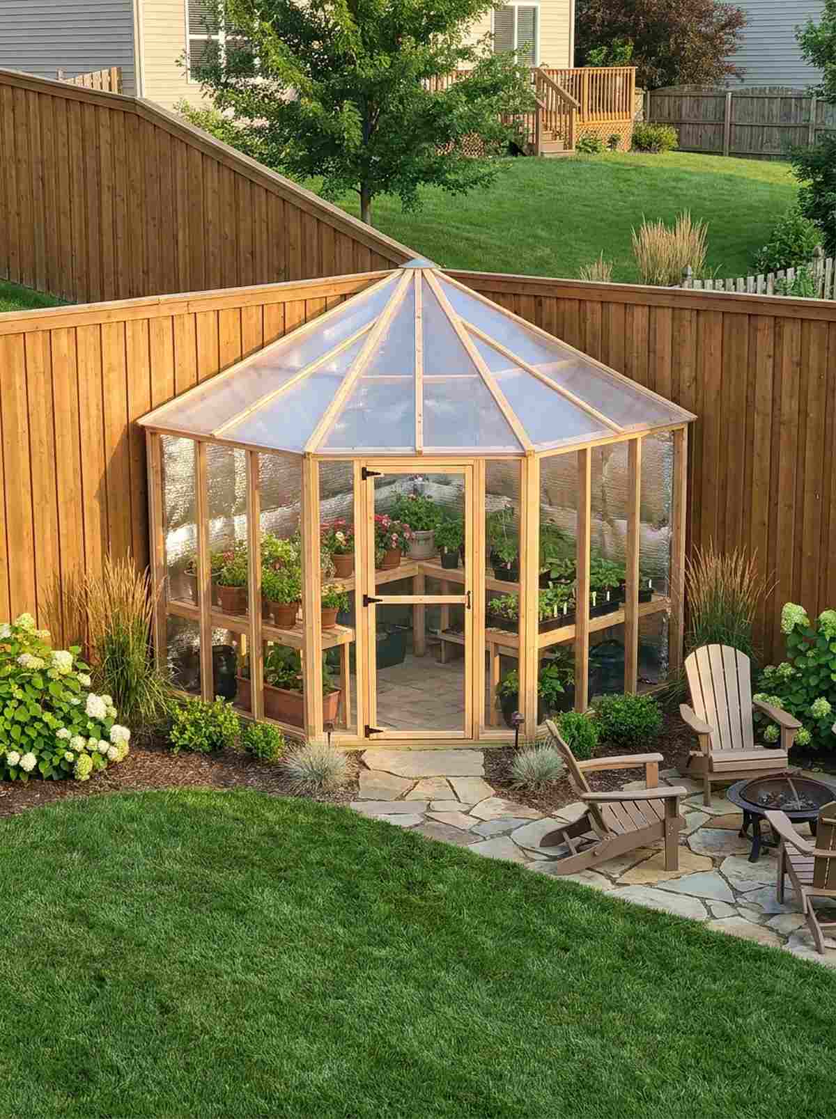 corner wedge greenhouse
