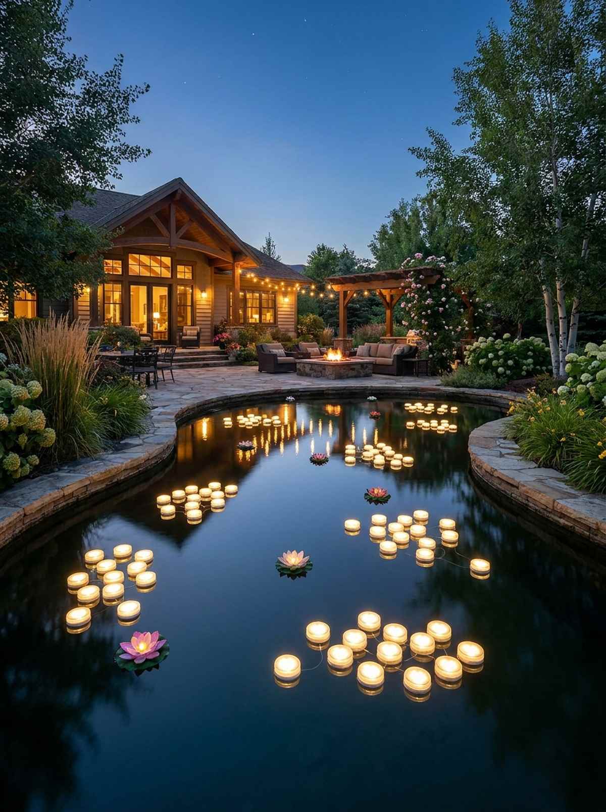 floating luminaries for water features