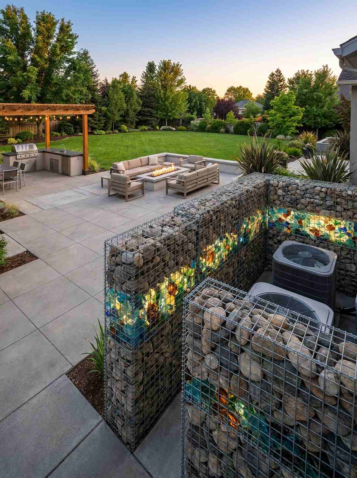gabion wall screens