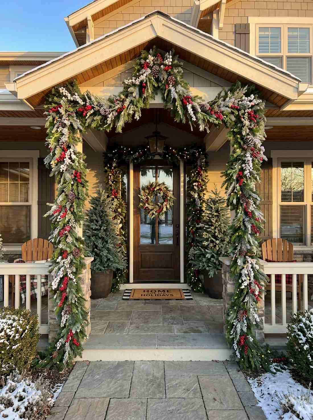 garland draped doorway