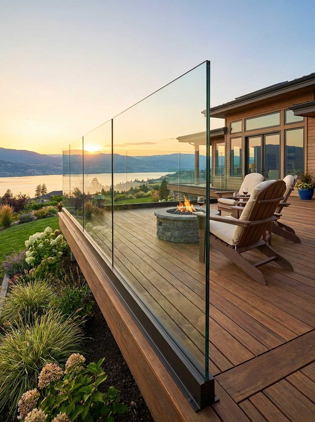 glass panel aluminum frame fence
