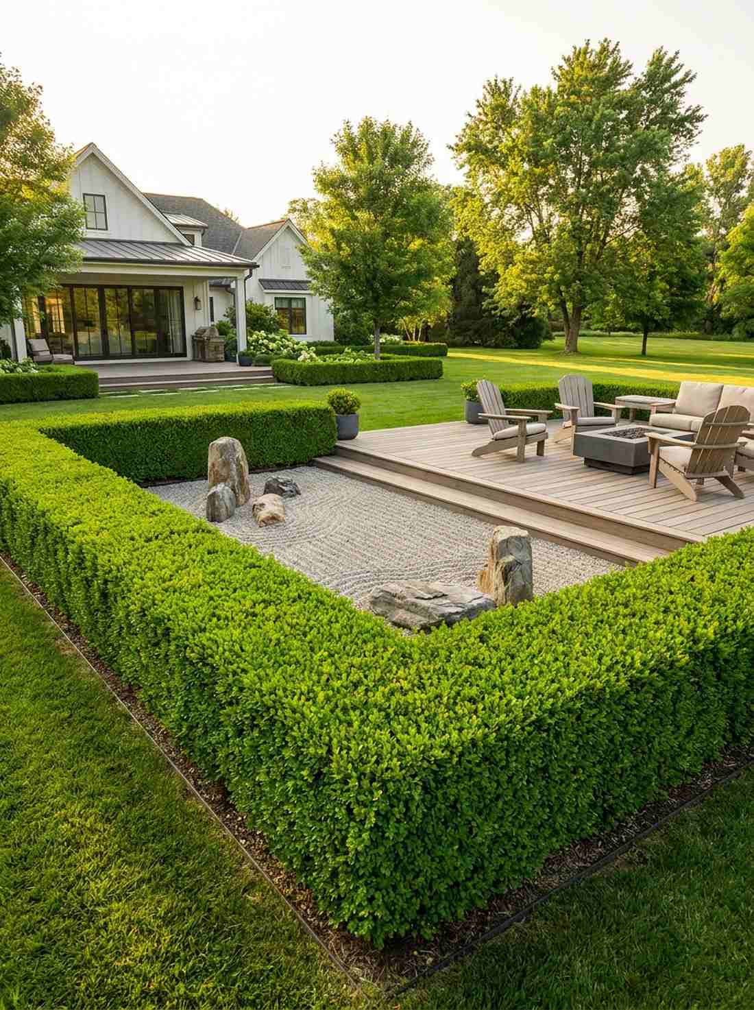 minimalist hedge boundary