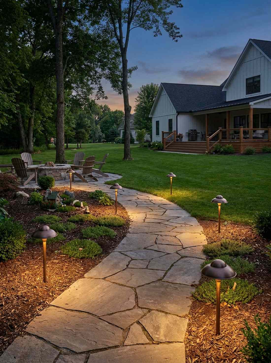 mushroom cap pathway markers