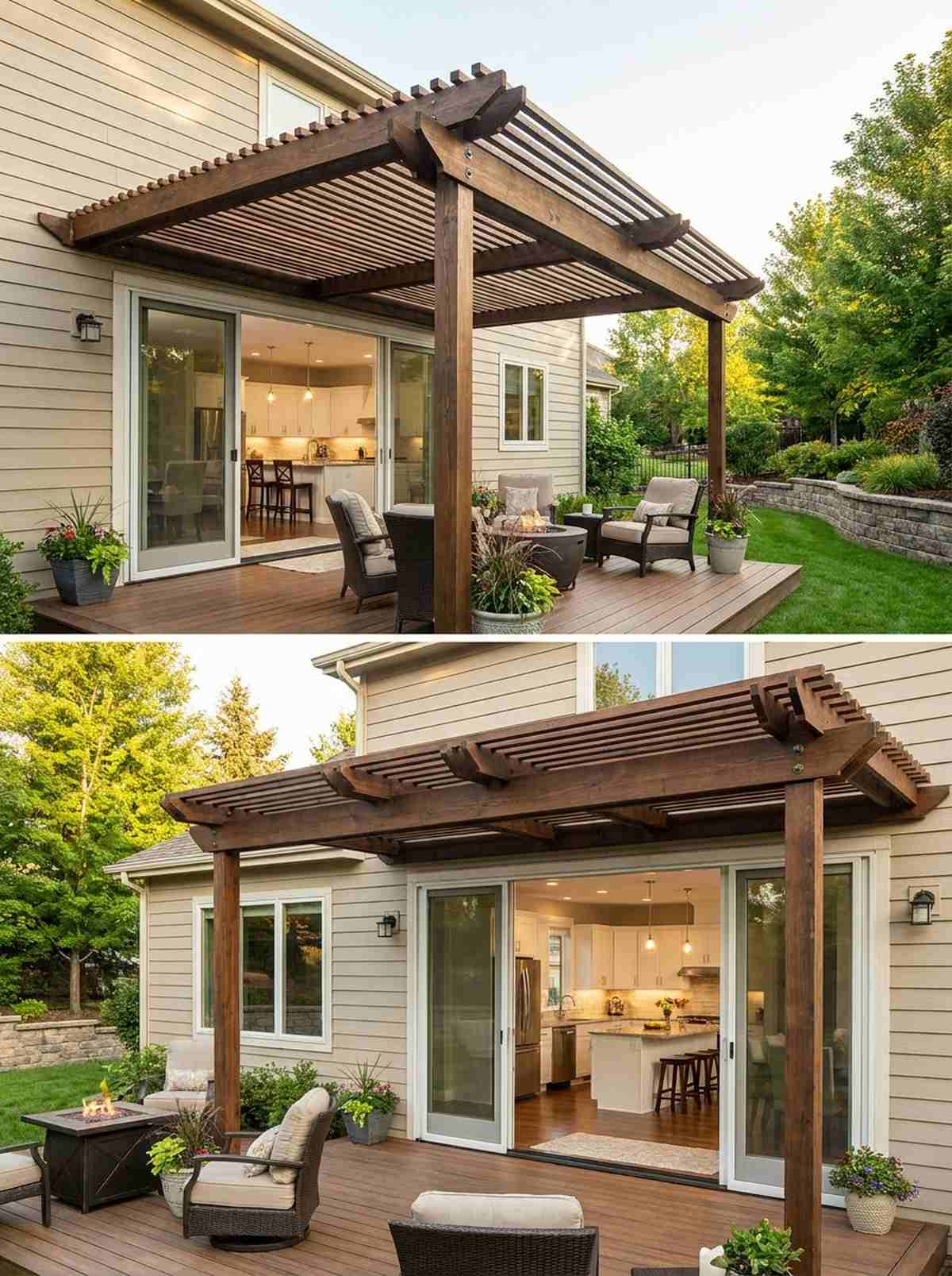 patio door overhead pergola