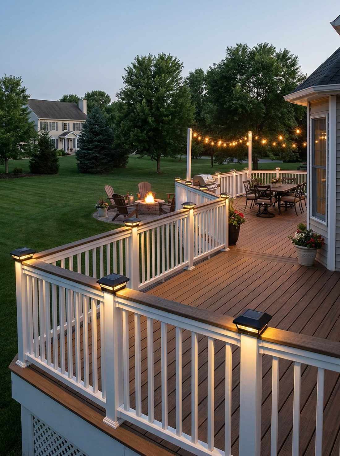 railing post cap lights