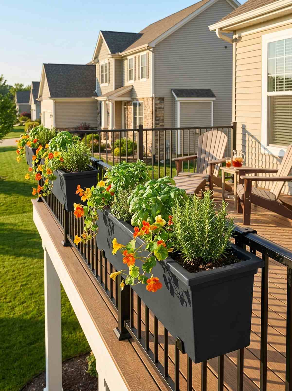 raised beds for herbs windowbox style