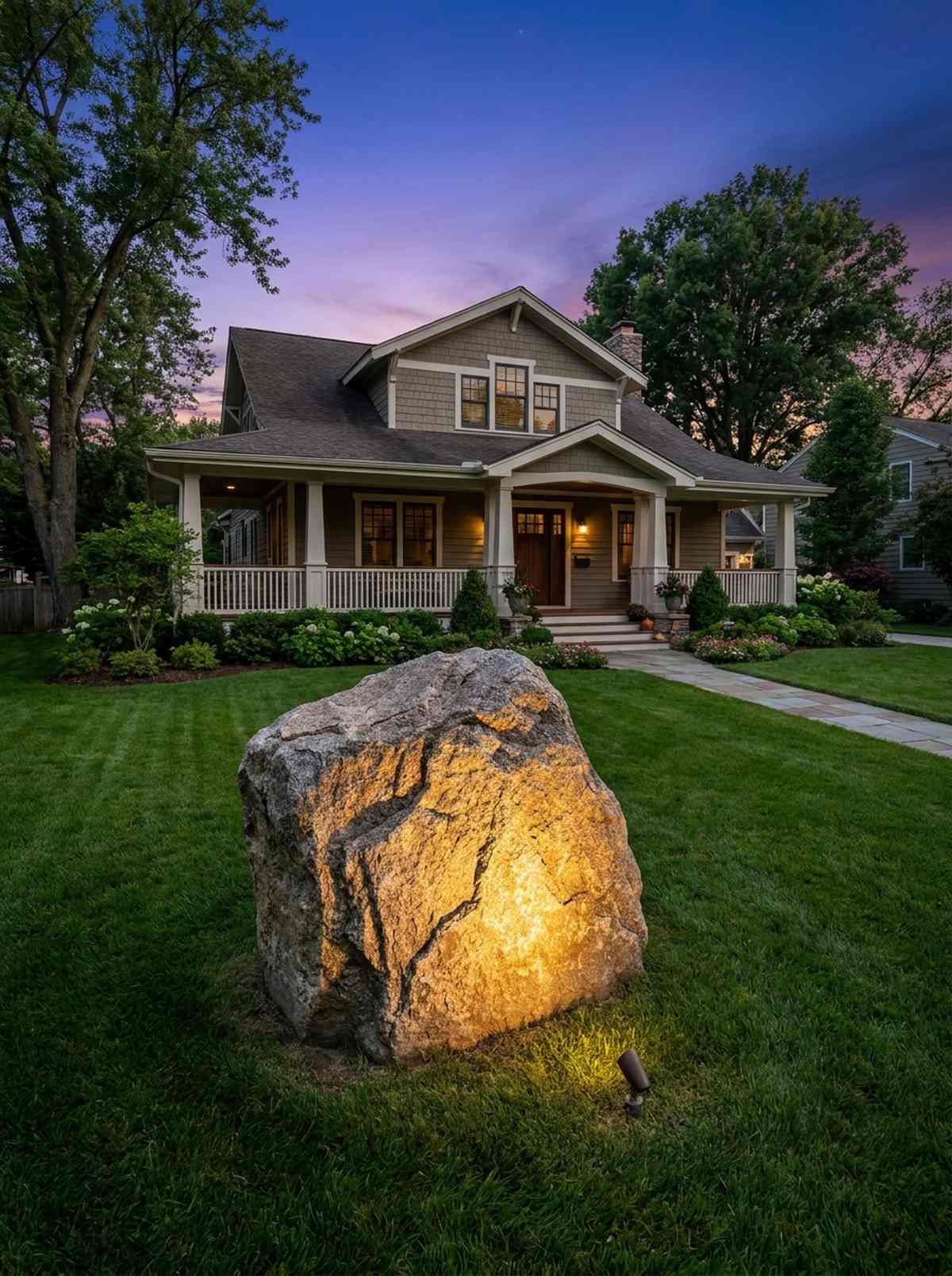 specimen boulder placement
