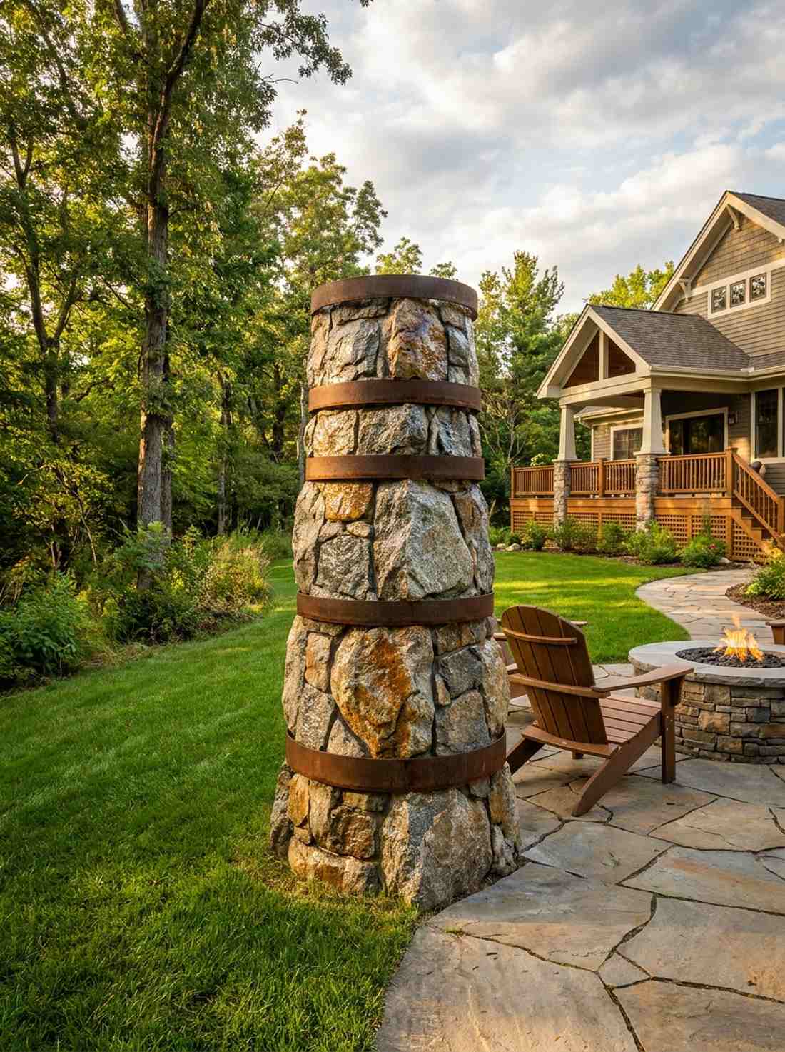 stone metal hybrid column