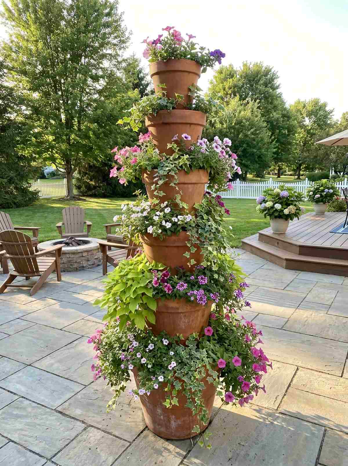 terraced pot tower