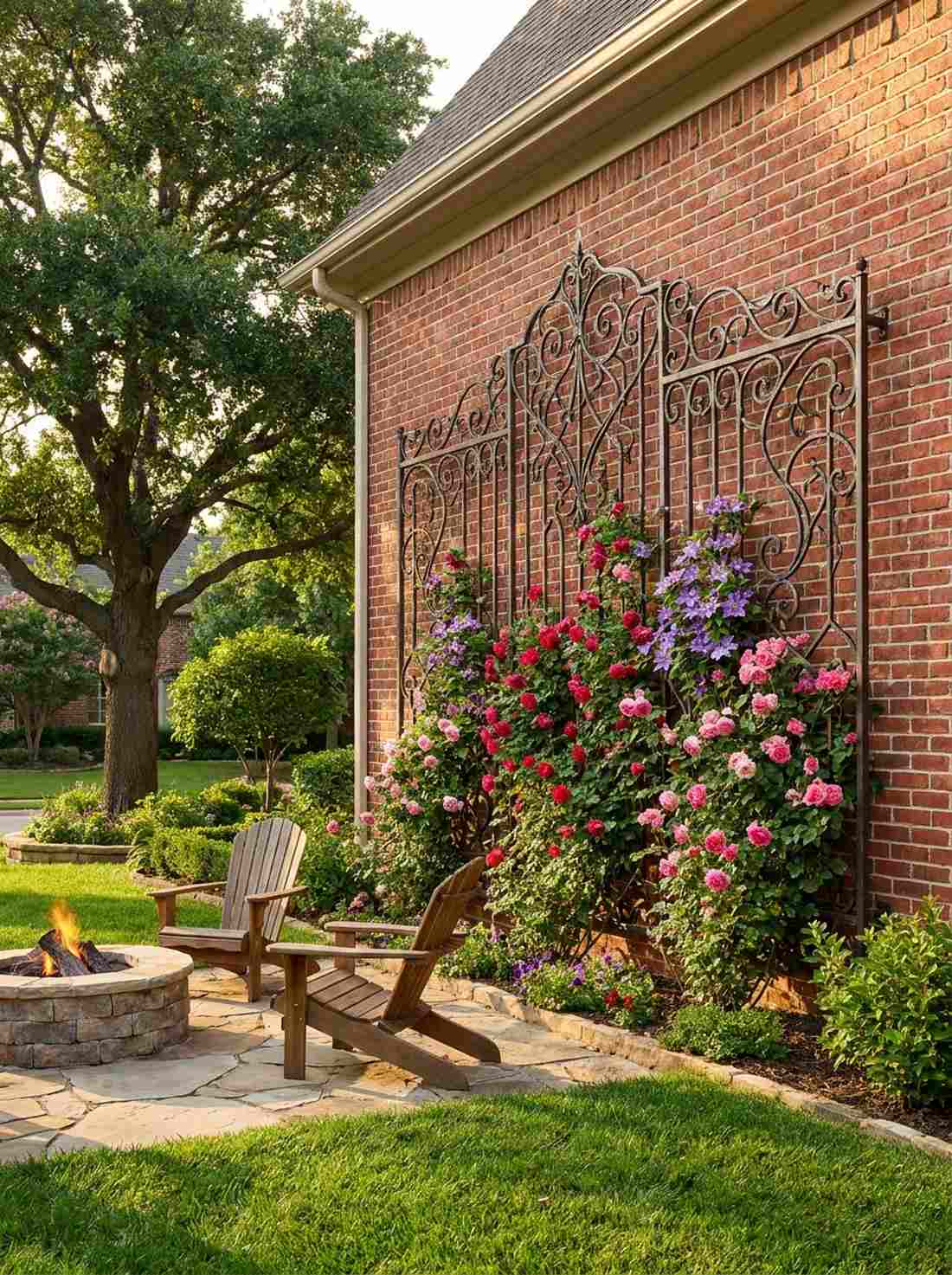 wrought iron trellises