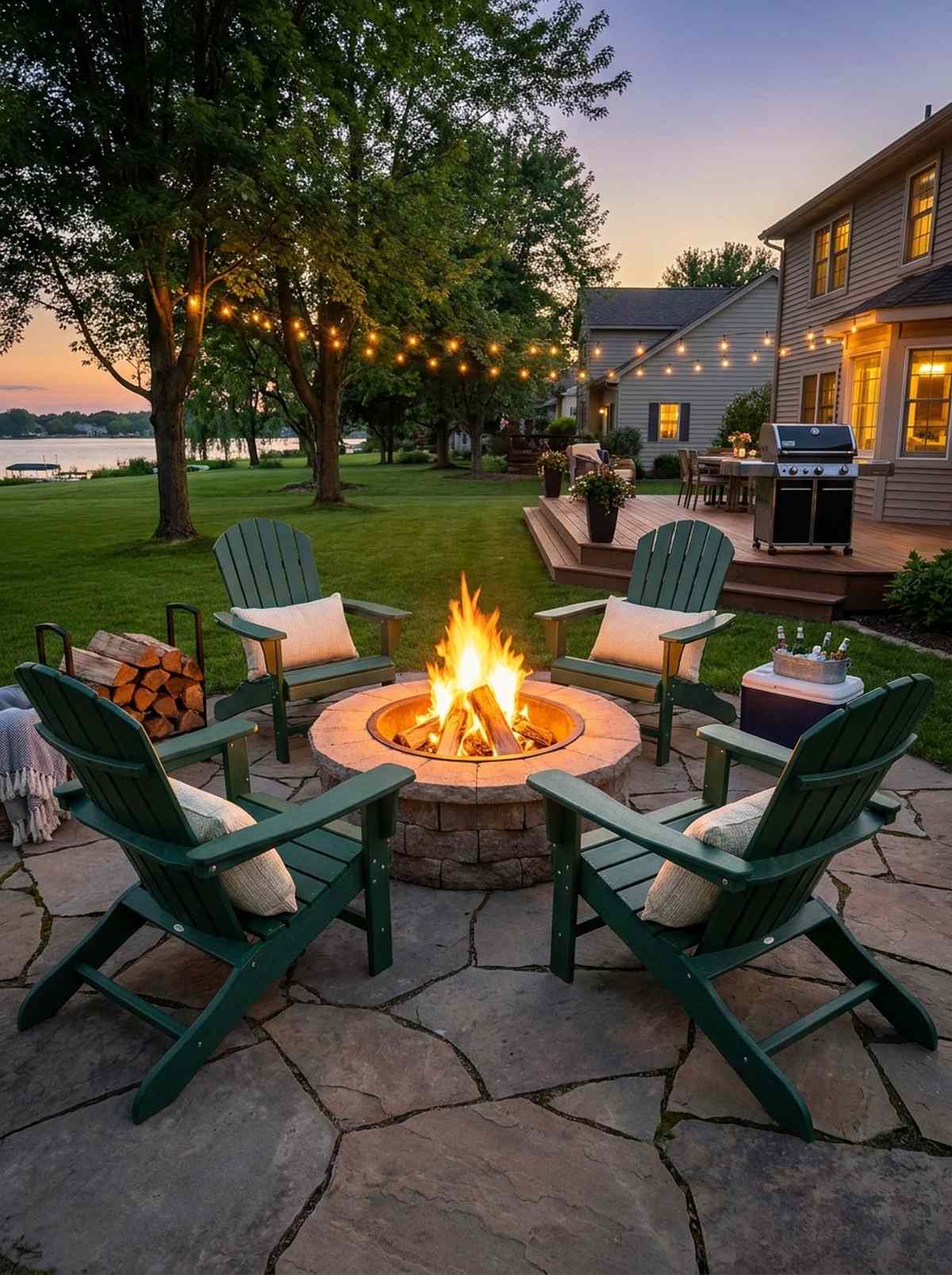 adirondack chair semi circle arrangement