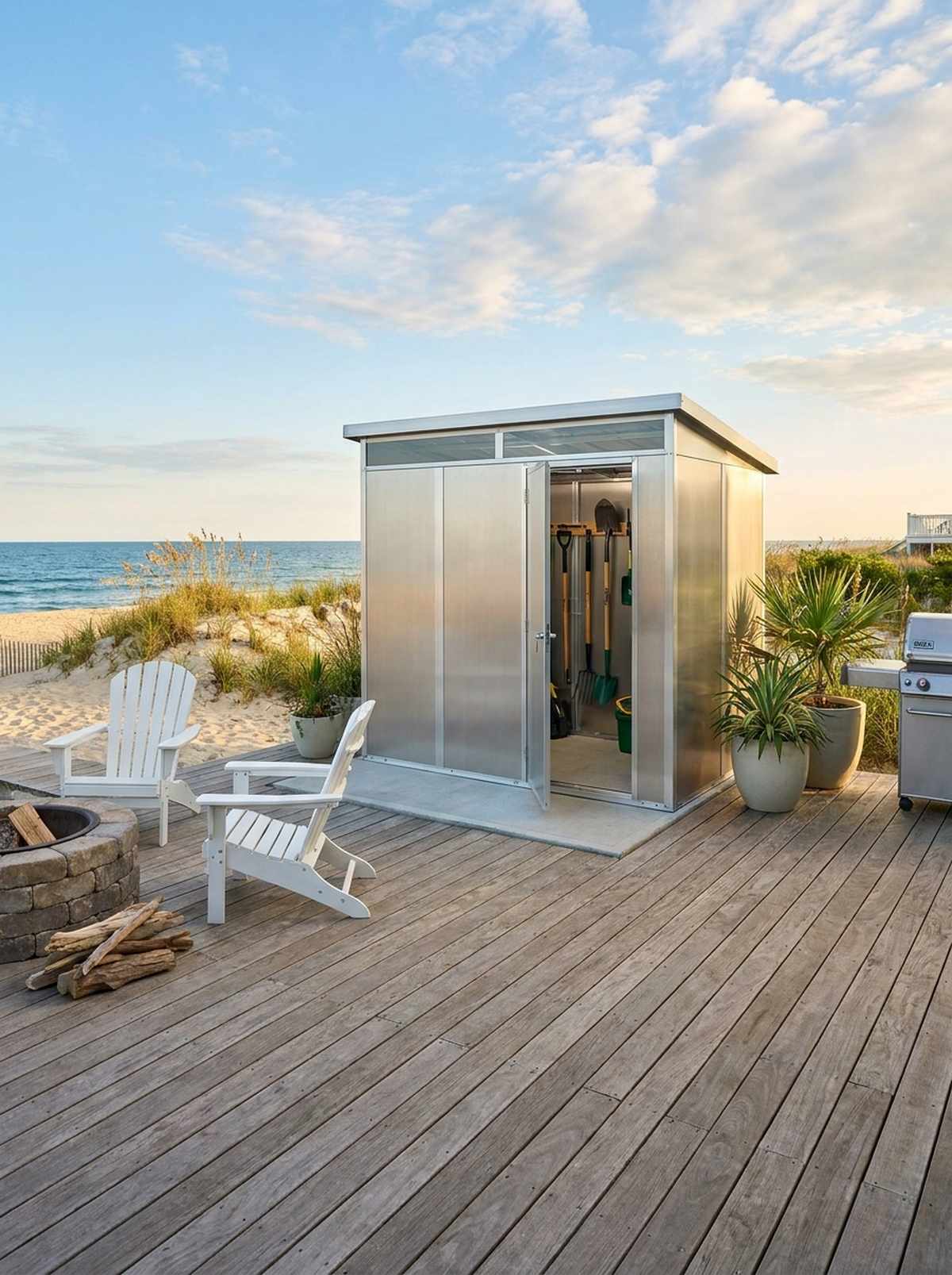 aluminum lightweight shed